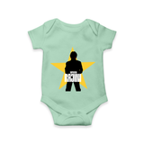 Rajini Star Print Baby Romper - MINT GREEN - New Born (Chest 14")