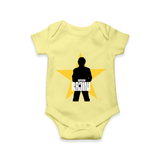Rajini Star Print Baby Romper - PASTEL YELLOW - New Born (Chest 14")