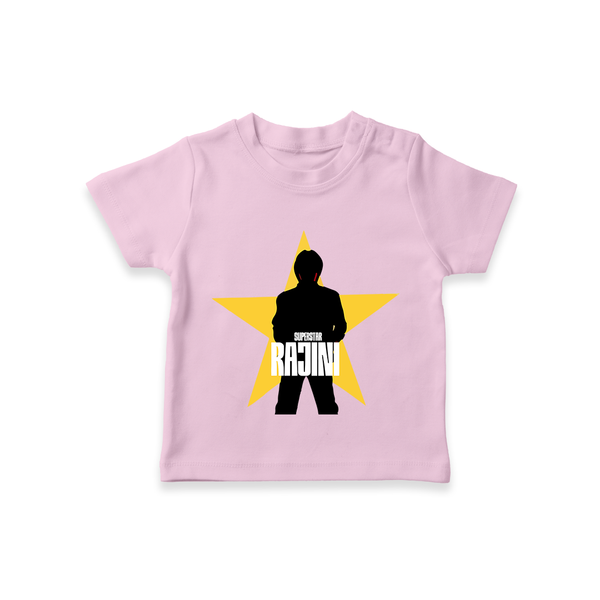 Rajini Star Print Baby T-Shirt - BABY PINK - 0-5 Months Old (Chest 17")