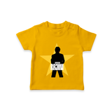 Rajini Star Print Baby T-Shirt - CHROME YELLOW - 0-5 Months Old (Chest 17")