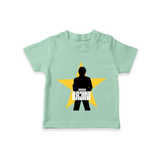 Rajini Star Print Baby T-Shirt - MINT GREEN - 0-5 Months Old (Chest 17")