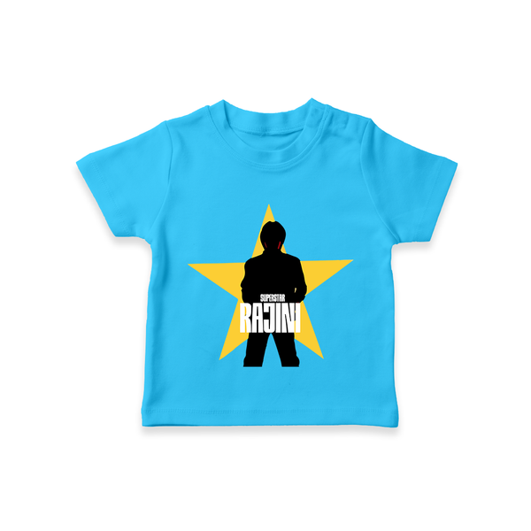 Rajini Star Print Baby T-Shirt - SKY BLUE - 0-5 Months Old (Chest 17")