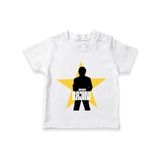 Rajini Star Print Baby T-Shirt - WHITE - 0-5 Months Old (Chest 17")