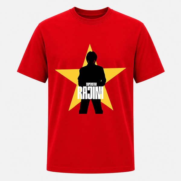 Superstar Rajini Iconic Star Graphic Adult T-Shirt