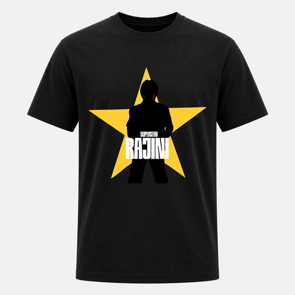 Superstar Rajini Iconic Star Graphic Adult T-Shirt