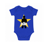 Rajini Star Print Baby Romper - COBALT BLUE - New Born (Chest 14")