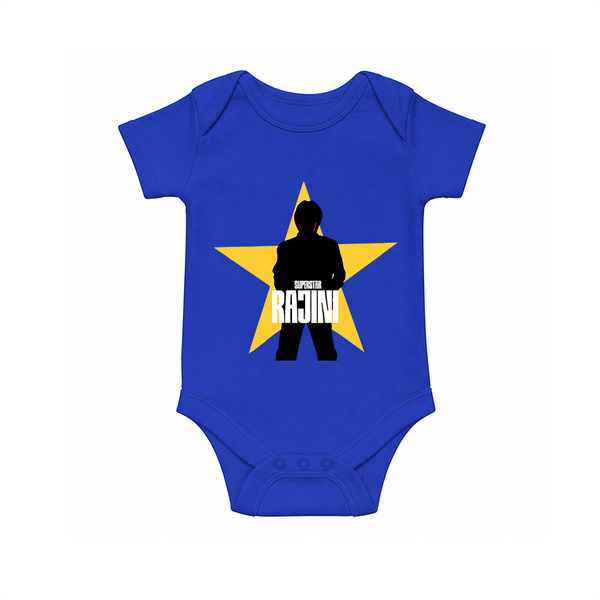 Rajini Star Print Baby Romper - COBALT BLUE - New Born (Chest 14")