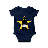 Rajini Star Print Baby Romper - NAVY BLUE - New Born (Chest 14")