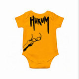 Hukum Signature Print Baby Romper - CHROME YELLOW - New Born (Chest 14")