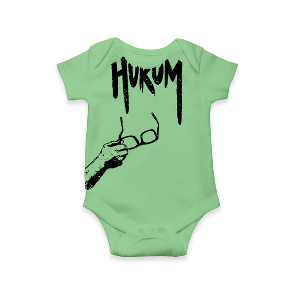 Hukum Signature Print Baby Romper - GREEN - New Born (Chest 14")