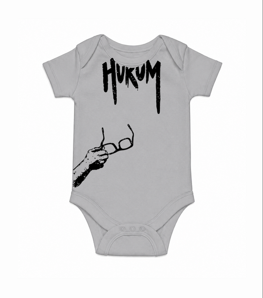 Hukum Signature Print Baby Romper - GREY - New Born (Chest 14")