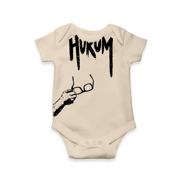 Hukum Signature Print Baby Romper - IVORY - New Born (Chest 14")