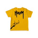 Hukum Signature Print Baby T-Shirt - CHROME YELLOW - 0-5 Months Old (Chest 17")