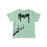 Hukum Signature Print Baby T-Shirt - MINT GREEN - 0-5 Months Old (Chest 17")