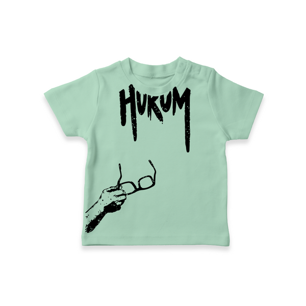 Hukum Signature Print Baby T-Shirt - MINT GREEN - 0-5 Months Old (Chest 17")