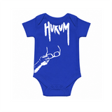 Hukum Signature Print Baby Romper - COBALT BLUE - New Born (Chest 14")