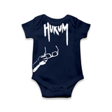 Hukum Signature Print Baby Romper - NAVY BLUE - New Born (Chest 14")
