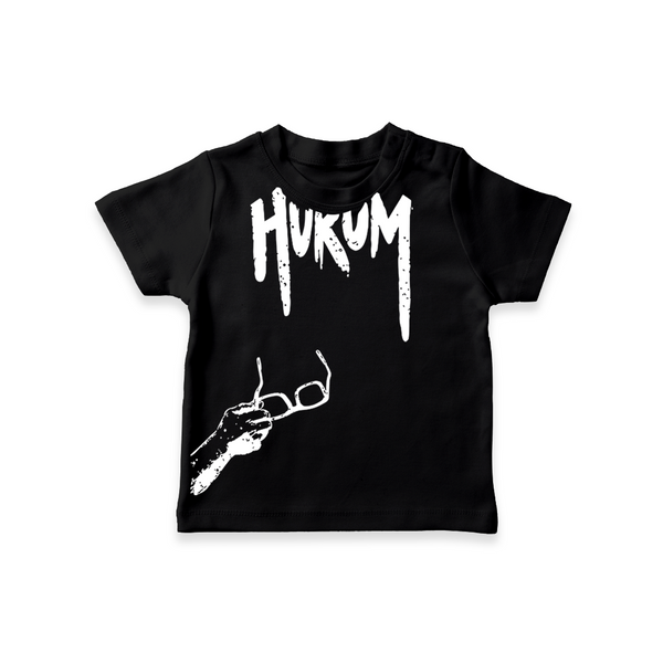 Hukum Signature Print Baby T-Shirt - BLACK - 0-5 Months Old (Chest 17")