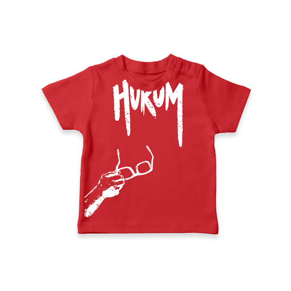 Hukum Signature Print Baby T-Shirt - RED - 0-5 Months Old (Chest 17")