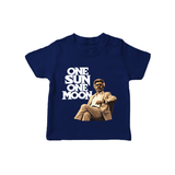 One Sun One Moon Print Baby T-Shirt - NAVY BLUE - 0-5 Months Old (Chest 17")