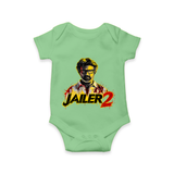 Jailer 2 Action Print Baby Romper - GREEN - New Born (Chest 14")