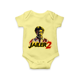 Jailer 2 Action Print Baby Romper - PASTEL YELLOW - New Born (Chest 14")
