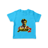 Jailer 2 Action Print Baby T-Shirt - SKY BLUE - 0-5 Months Old (Chest 17")