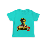 Jailer 2 Action Print Baby T-Shirt - TEAL - 0-5 Months Old (Chest 17")