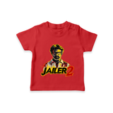 Jailer 2 Action Print Baby T-Shirt - RED - 0-5 Months Old (Chest 17")