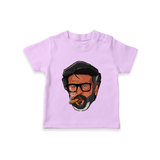 Rajini Face Art Print Baby T-Shirt - LILAC - 0-5 Months Old (Chest 17")