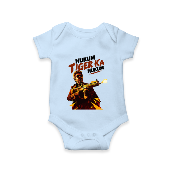 Hukum Action Hero Print Baby Romper - BABY BLUE - New Born (Chest 14")