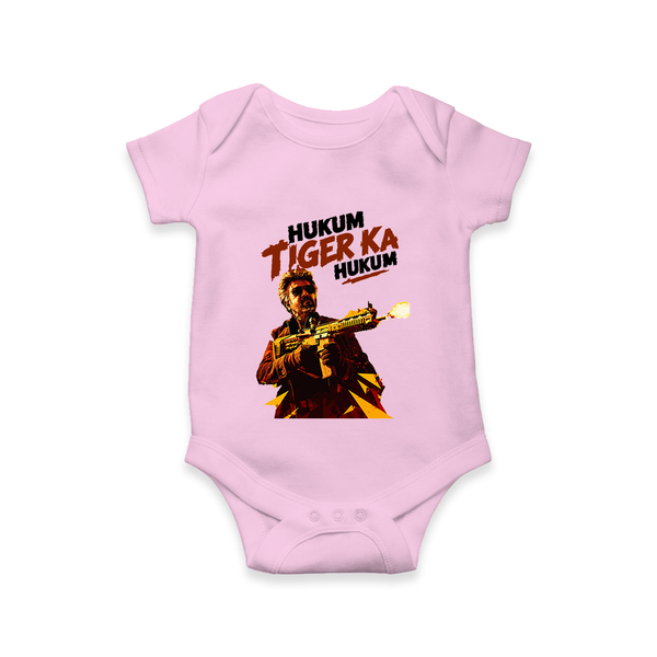 Hukum Action Hero Print Baby Romper - BABY PINK - New Born (Chest 14")