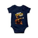 Hukum Action Hero Print Baby Romper - NAVY BLUE - New Born (Chest 14")