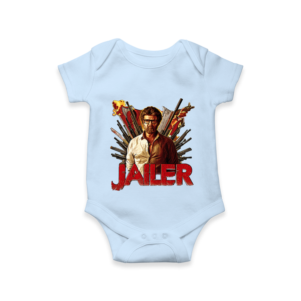 Jailer Poster Print Baby Romper - BABY BLUE - New Born (Chest 14")