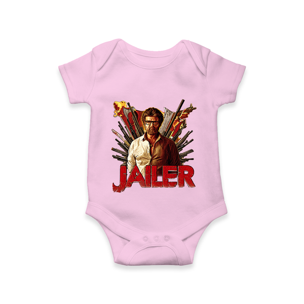 Jailer Poster Print Baby Romper - BABY PINK - New Born (Chest 14")