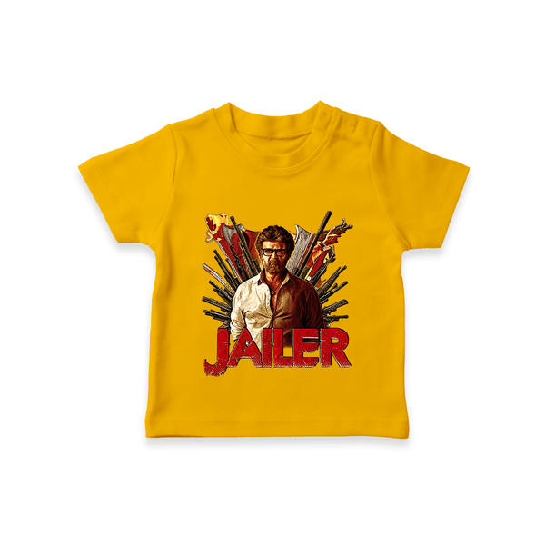 Jailer Poster Print Baby T-Shirt - CHROME YELLOW - 0-5 Months Old (Chest 17")