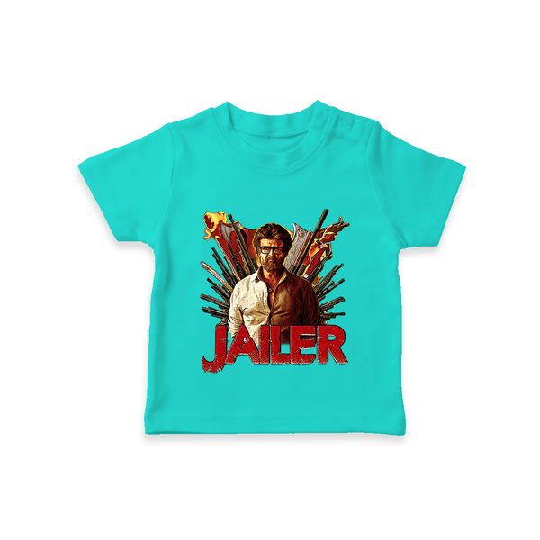 Jailer Poster Print Baby T-Shirt - TEAL - 0-5 Months Old (Chest 17")