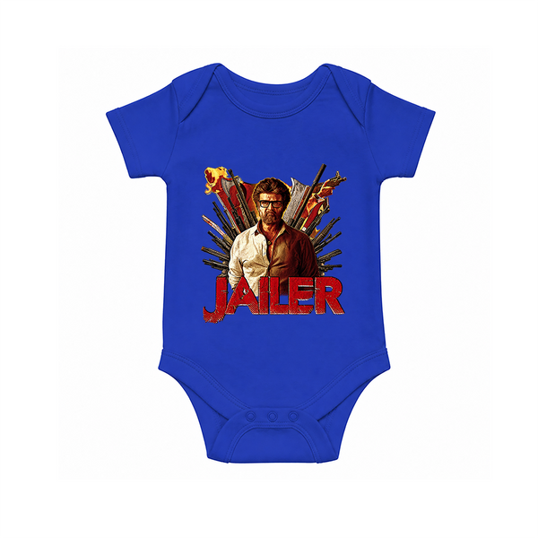 Jailer Poster Print Baby Romper - COBALT BLUE - New Born (Chest 14")