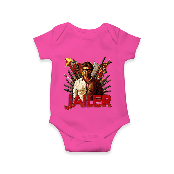 Jailer Poster Print Baby Romper - HOT PINK - New Born (Chest 14")