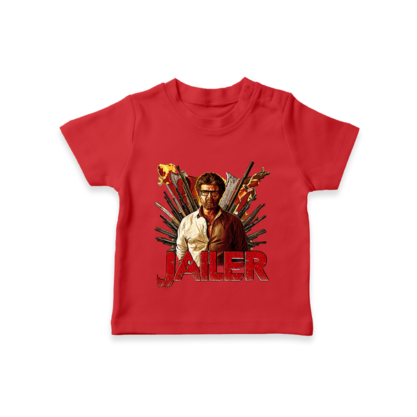 Jailer Poster Print Baby T-Shirt - RED - 0-5 Months Old (Chest 17")
