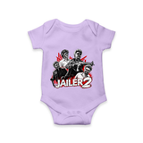 Jailer 2 Character Print Baby Romper - LILAC - New Born (Chest 14")