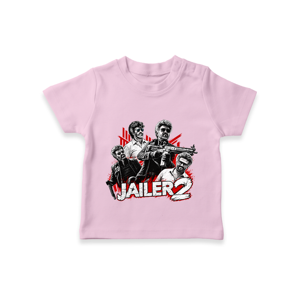 Jailer 2 Character Print Baby T-Shirt - BABY PINK - 0-5 Months Old (Chest 17")
