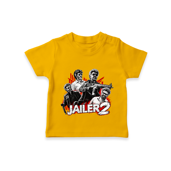 Jailer 2 Character Print Baby T-Shirt - CHROME YELLOW - 0-5 Months Old (Chest 17")