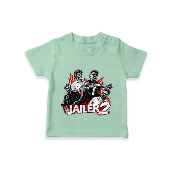Jailer 2 Character Print Baby T-Shirt - MINT GREEN - 0-5 Months Old (Chest 17")