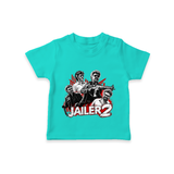 Jailer 2 Character Print Baby T-Shirt - TEAL - 0-5 Months Old (Chest 17")