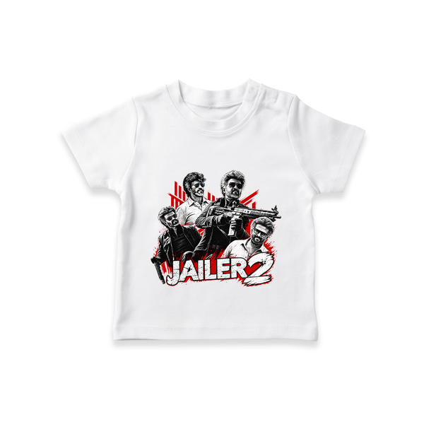 Jailer 2 Character Print Baby T-Shirt - WHITE - 0-5 Months Old (Chest 17")