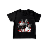 Jailer 2 Character Print Baby T-Shirt - BLACK - 0-5 Months Old (Chest 17")