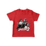 Jailer 2 Character Print Baby T-Shirt - RED - 0-5 Months Old (Chest 17")