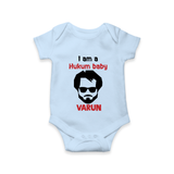 Hukum Baby Graphic Print Romper - BABY BLUE - New Born (Chest 14")