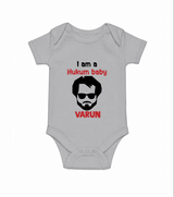 Hukum Baby Graphic Print Romper - GREY - New Born (Chest 14")